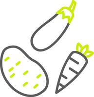 Vegetables Line Two Color Icon vector