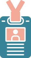 Employee badge Glyph Two Color Icon vector