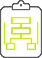 Planning Line Two Color Icon vector