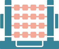 Abacus Glyph Two Color Icon vector