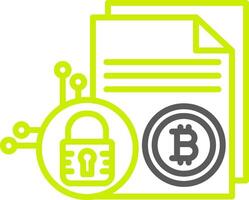 Bitcoin Technology Line Two Color Icon vector