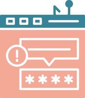 Spoofing Glyph Two Color Icon vector