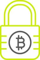 Bitcoin Encryption Line Two Color Icon vector