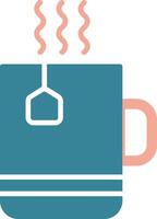 Tea Glyph Two Color Icon vector