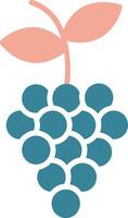 Grapes Glyph Two Color Icon vector