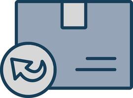 Return Line Filled Grey Icon vector