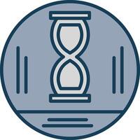 Hourglass Line Filled Grey Icon vector