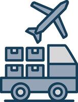 Logistic Service Provider Line Filled Grey Icon vector