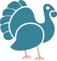 Turkey Glyph Two Color Icon vector