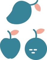 Fruits Glyph Two Color Icon vector