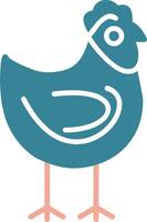 Chicken Glyph Two Color Icon vector