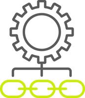 Supply Chain Management Line Two Color Icon vector