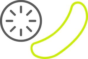 Cucumber Line Two Color Icon vector