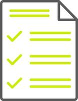 Customs Declaration Line Two Color Icon vector