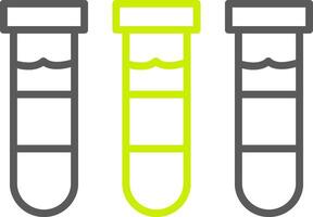 Test Tube Line Two Color Icon vector