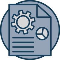 Content Production Line Filled Grey Icon vector
