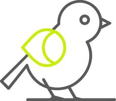 Bird Line Two Color Icon vector