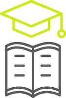 Learning Management Line Two Color Icon vector