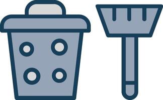 Cleaning Equipment Line Filled Grey Icon vector