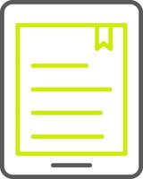 E-Book Line Two Color Icon vector