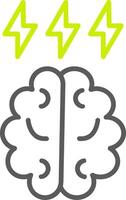 Brainstorm Line Two Color Icon vector