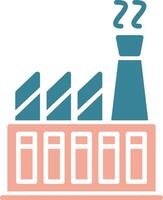 Factory Glyph Two Color Icon vector