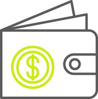 Wallet Line Two Color Icon vector