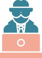 spyware Glyph Two Color Icon vector