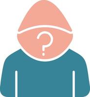 Anonymity Glyph Two Color Icon vector