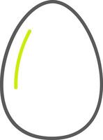Egg Line Two Color Icon vector