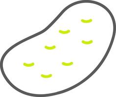 Potato Line Two Color Icon vector