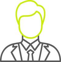 Business Man Line Two Color Icon vector
