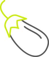 Brinjal Line Two Color Icon vector