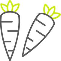Carrots Line Two Color Icon vector