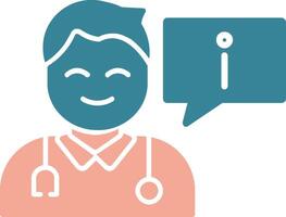 Medical Information Glyph Two Color Icon vector