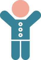 Chlid Patient Glyph Two Color Icon vector