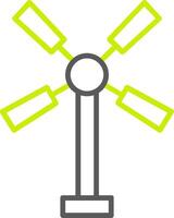 Windmill Line Two Color Icon vector