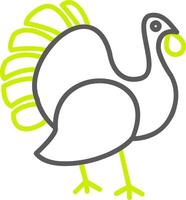 Turkey Line Two Color Icon vector