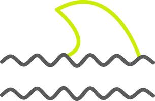 Ocean Waves Line Two Color Icon vector