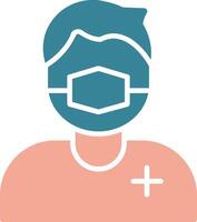 Surgeon Glyph Two Color Icon vector