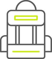 Backpack Line Two Color Icon vector