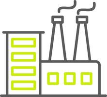 Power Plant Line Two Color Icon vector