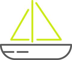 Sailing Boat Line Two Color Icon vector