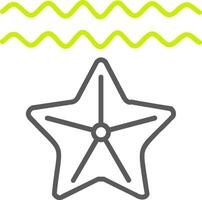 Starfish Line Two Color Icon vector