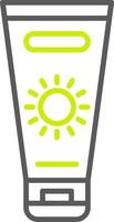 Sun Cream Line Two Color Icon vector