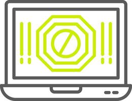 Ad Blocker Line Two Color Icon vector