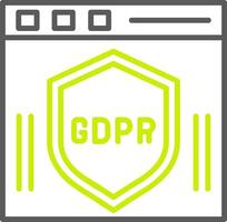 Gdpr Line Two Color Icon vector