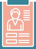 User Profile Glyph Two Color Icon vector