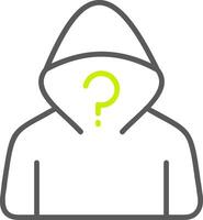 Anonymity Line Two Color Icon vector