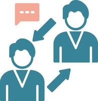 Personal Connection Glyph Two Color Icon vector